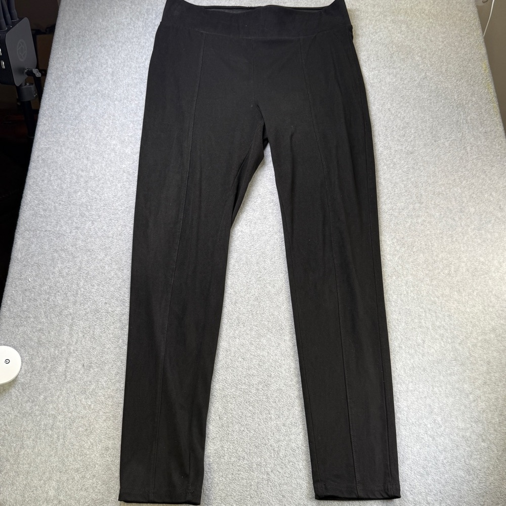 Seven7 Black Pull-On Leggings Womens L Large High Rise Stretch‎ Skinny Pants